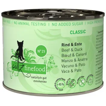 Catz Finefood Classic N.23 Wołowina i Kaczka puszka 200g
