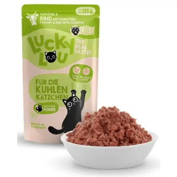 Lucky Lou Lifestage Kitten Drób i wołowina saszetka 125g