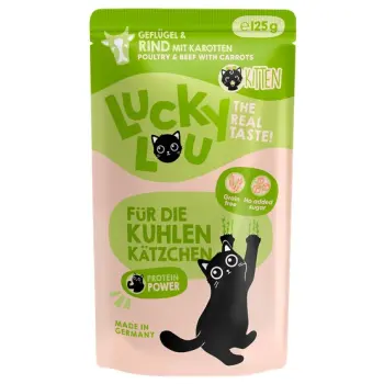 Lucky Lou Lifestage Kitten Drób i wołowina saszetka 125g