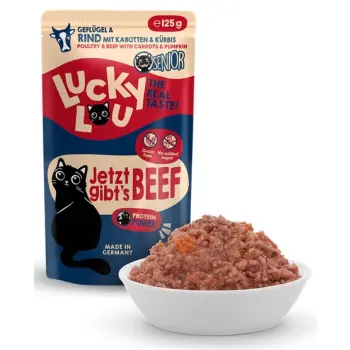 Lucky Lou Lifestage Senior Drób i wołowina saszetka 125g