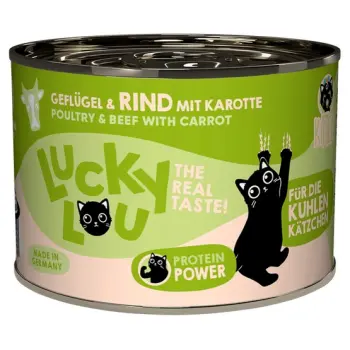 Lucky Lou Lifestage Kitten Drób i wołowina puszka 200g