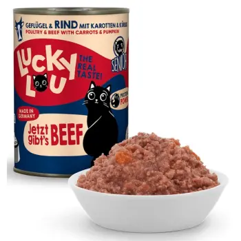Lucky Lou Lifestage Senior Drób i wołowina puszka 400g