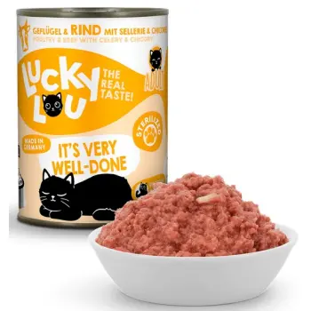 Lucky Lou Lifestage Sterilized Drób i wołowina puszka 400g
