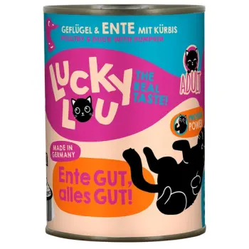 Lucky Lou Lifestage Adult Drób i kaczka puszka 400g