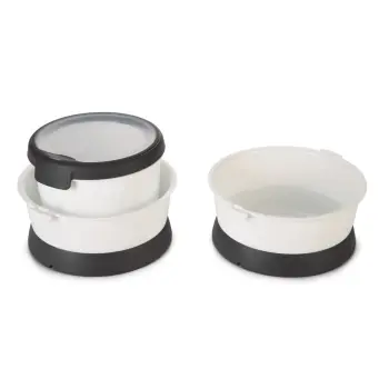 Curver Zestaw podróżny na karmę i wodę biały/szary