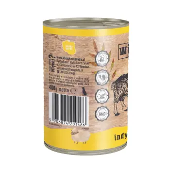 Wiejska Zagroda Indyk z jagnięciną puszka 400g