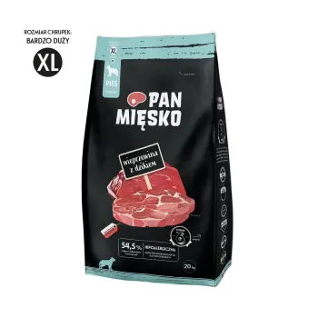Pan Mięsko Karma sucha dla psa - wieprzowina i dzik chrupki XL 20kg
