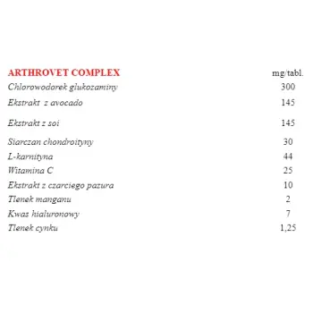VETEXPERT Arthrovet HA Complex 90 Tabletek