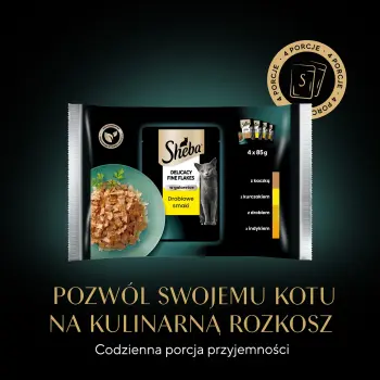 Sheba Saszetka Delicacy In Jelly Smaki Drobiowe 4x85g