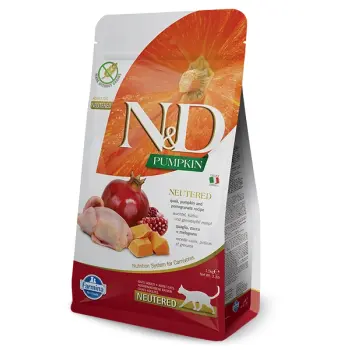 Farmina N&D Pumpkin Feline Neutered Recipe Quail Pumpkin&Pomegranate 1,5kg