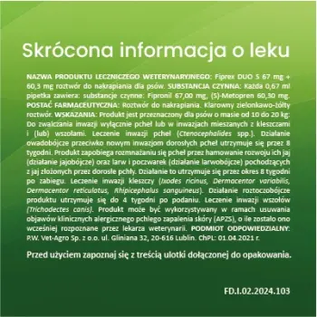 Vet-Agro Fiprex Duo S 0,67ml