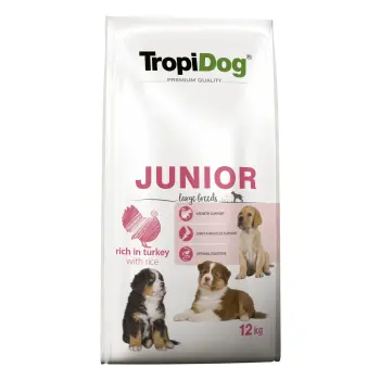 Tropidog Premium Junior Indyk Z Ryżem 12kg