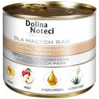 Dolina Noteci Premium Dla Psów Małych Ras Z Gęsią, Ziemniakami I Jabłkiem 185g