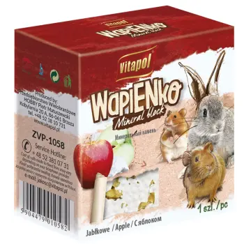 Vitapol Kostka Wapienna Jabłkowa Dla Gryzoni I Królika 40g