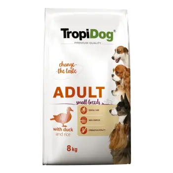 Tropidog Premium Adult Small Breeds Z Kaczką I Ryżem 8kg