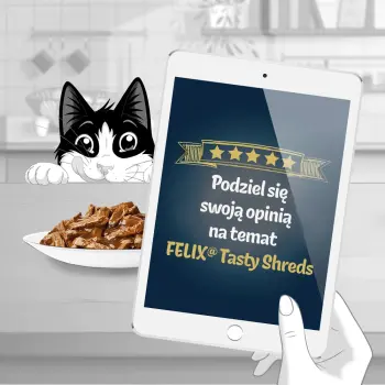 Felix Tasty Shreds Mokra Karma Dla Kota Z Kaczką I Indykiem W Sosie 4x80g