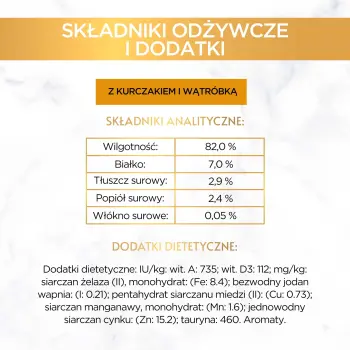 Purina Gourmet Gold kurczak/ wątróbka w sosie 85g