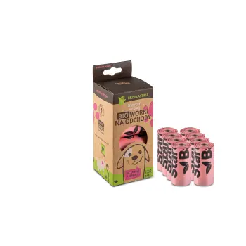 Zolux Starchbag Kompostowalne Bioworki Na Odchody Różowy 15szt