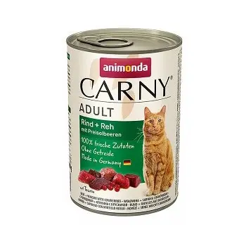 Animonda Carny Adult Wołowina, Sarnina + Borówka puszka 400g