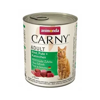 Animonda Carny Adult Wołowina, Indyk + Królik puszka 800g