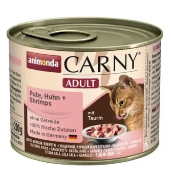 Animonda Carny Adult Indyk, Kurczak + Krewetki puszka 200g