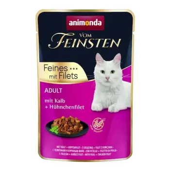 Animonda vom Feinsten Cat Adult Cielęcina + filet z kurczaka saszetka 85g