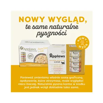 Applaws puszki dla kota Multipack Chicken 12x70g
