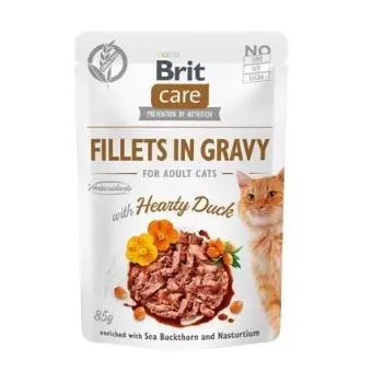 Brit Care Cat Fillets In Gravy Hearty Duck saszetka 85g