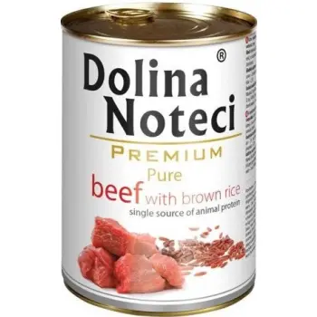 Dolina Noteci Premium Pies Pure Wołowina i ryż puszka 400g