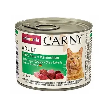 Animonda Carny Adult Wołowina, Indyk + Królik puszka 200g
