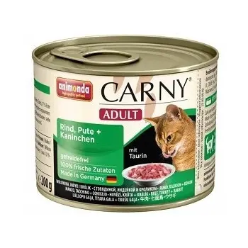 Animonda Carny Adult Wołowina, Indyk + Królik puszka 200g
