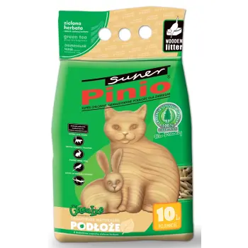 Super Pinio Zielona Herbata żwirek drewniany 10L
