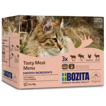Bozita Cat Multibox z mięsem w galaretce saszetki 12x85g